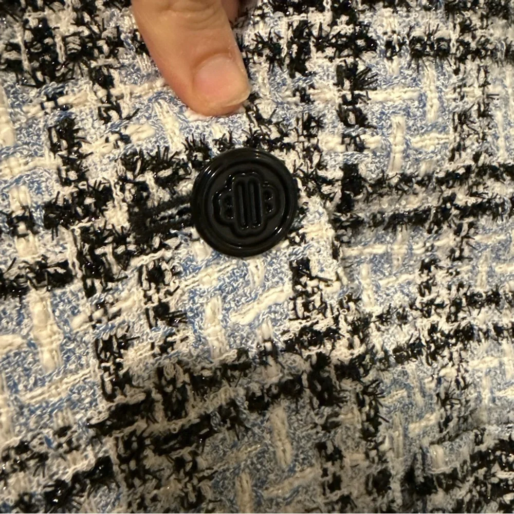 Maje Vizuli Blue Tweed Jacket